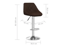 Taburetes de cocina 2 unidades cuero sintético marrón