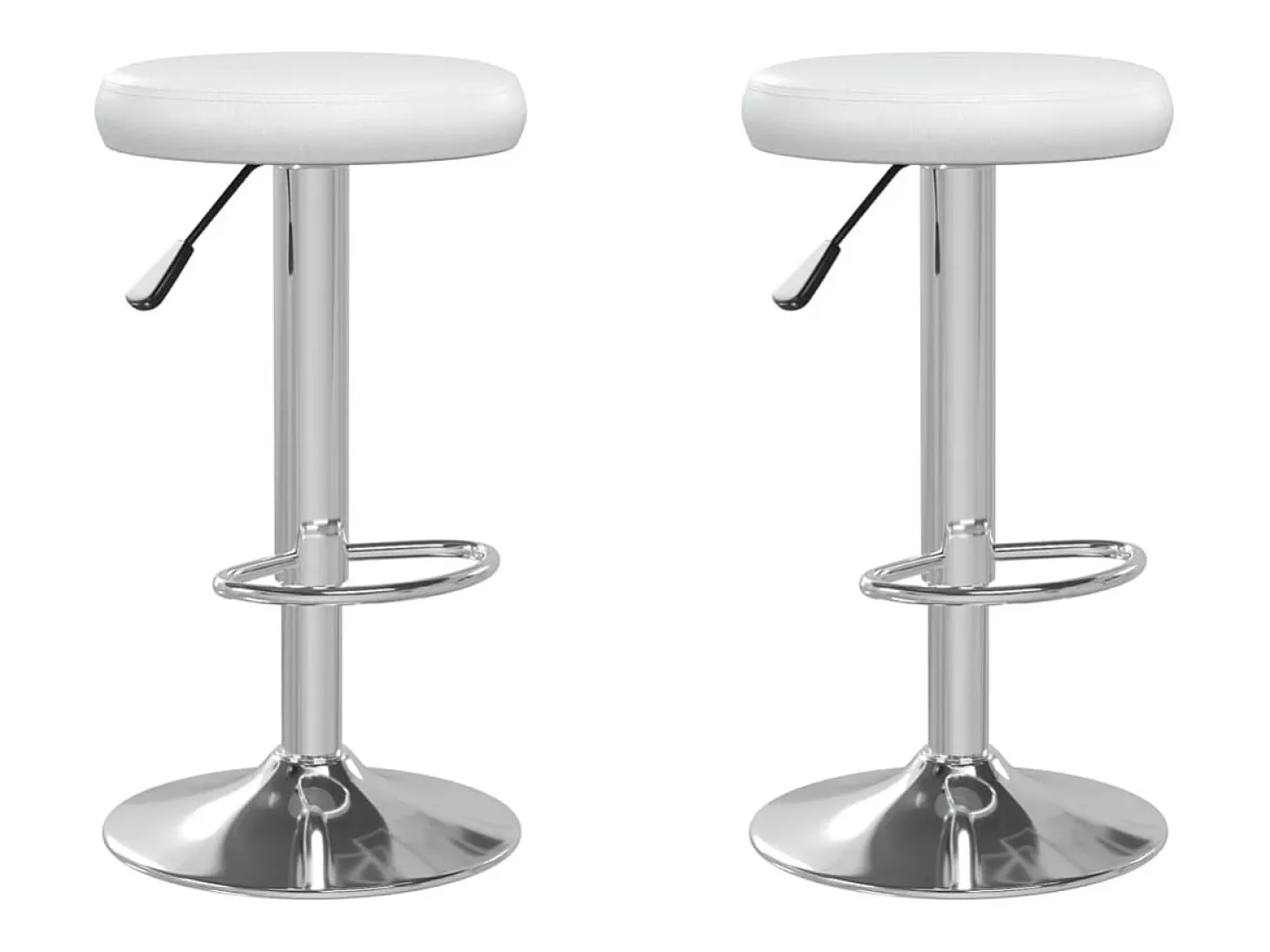 Taburetes de cocina 2 unidades cuero sintético blanco