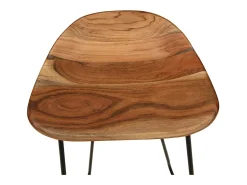 Taburetes de cocina 2 unidades madera maciza de acacia