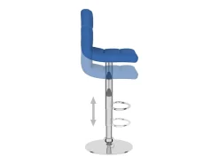 Taburetes de cocina 2 unidades tela azul