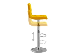 Taburetes de cocina 2 unidades terciopelo amarillo mostaza
