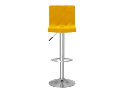Taburetes de cocina 2 unidades terciopelo amarillo mostaza