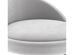 Taburetes de cocina 2 unidades terciopelo gris claro