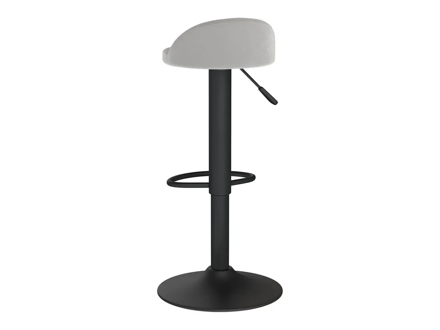Taburetes de cocina 2 unidades terciopelo gris claro