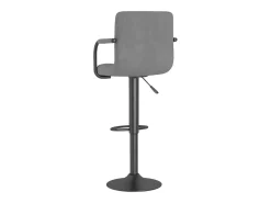 Taburetes de cocina 2 unidades terciopelo gris claro