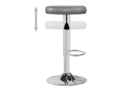 Taburetes de cocina 2 unidades cuero sintético gris