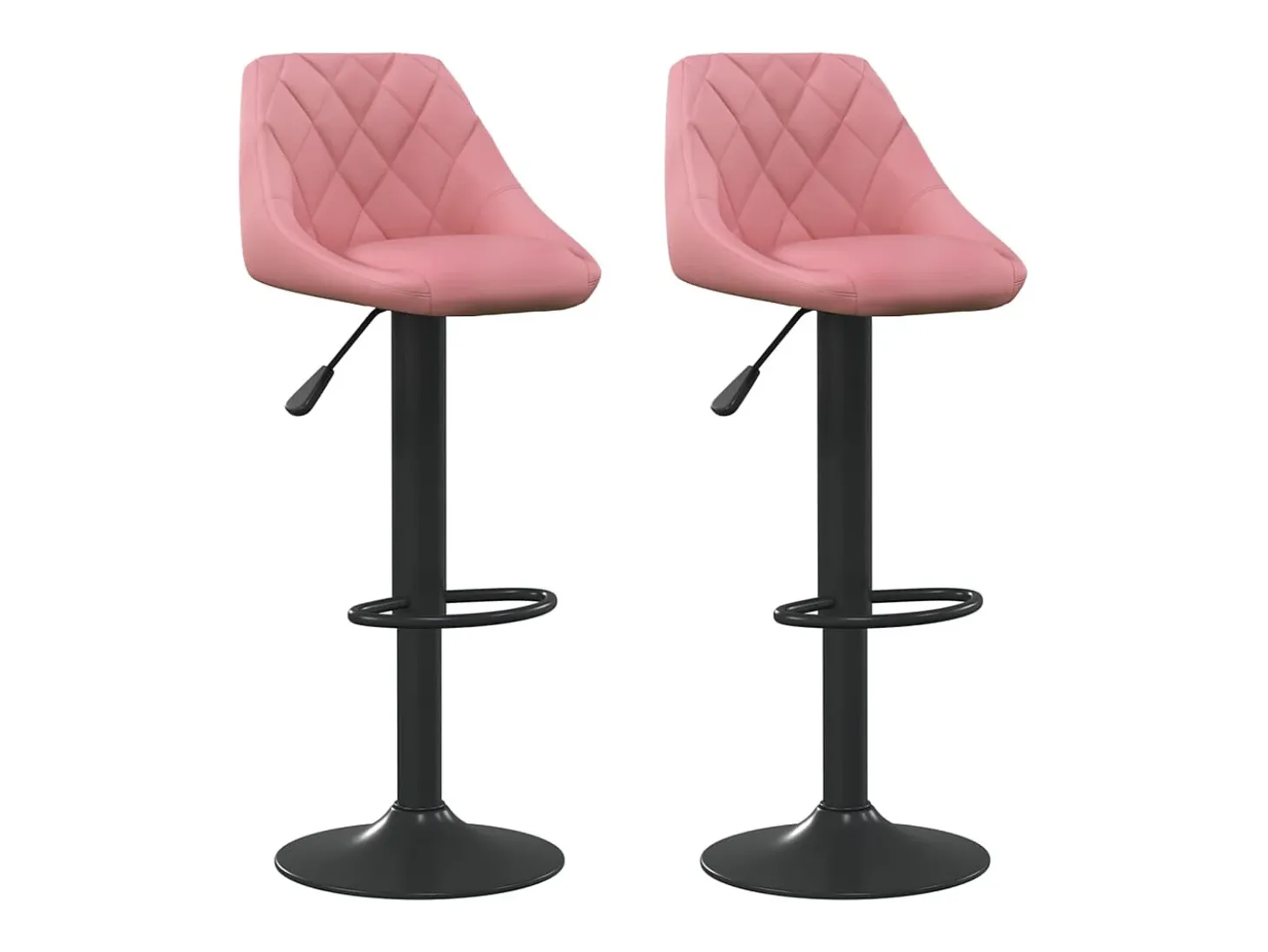 Taburetes de cocina 2 unidades terciopelo rosa