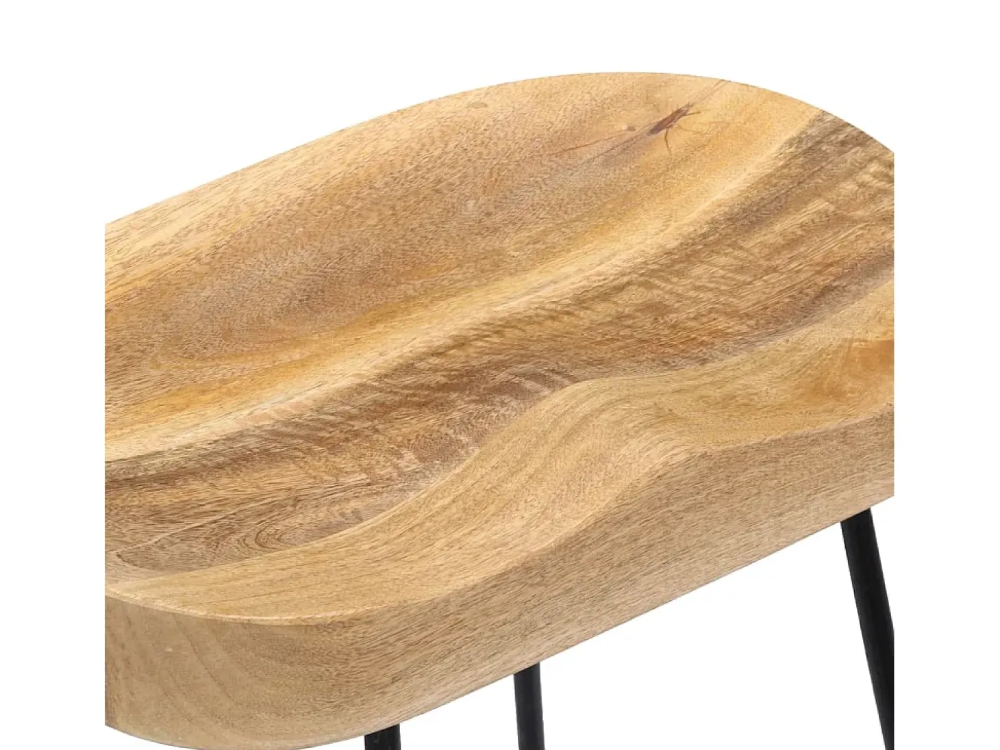 Taburetes de cocina gavin 2 unidades madera maciza de mango