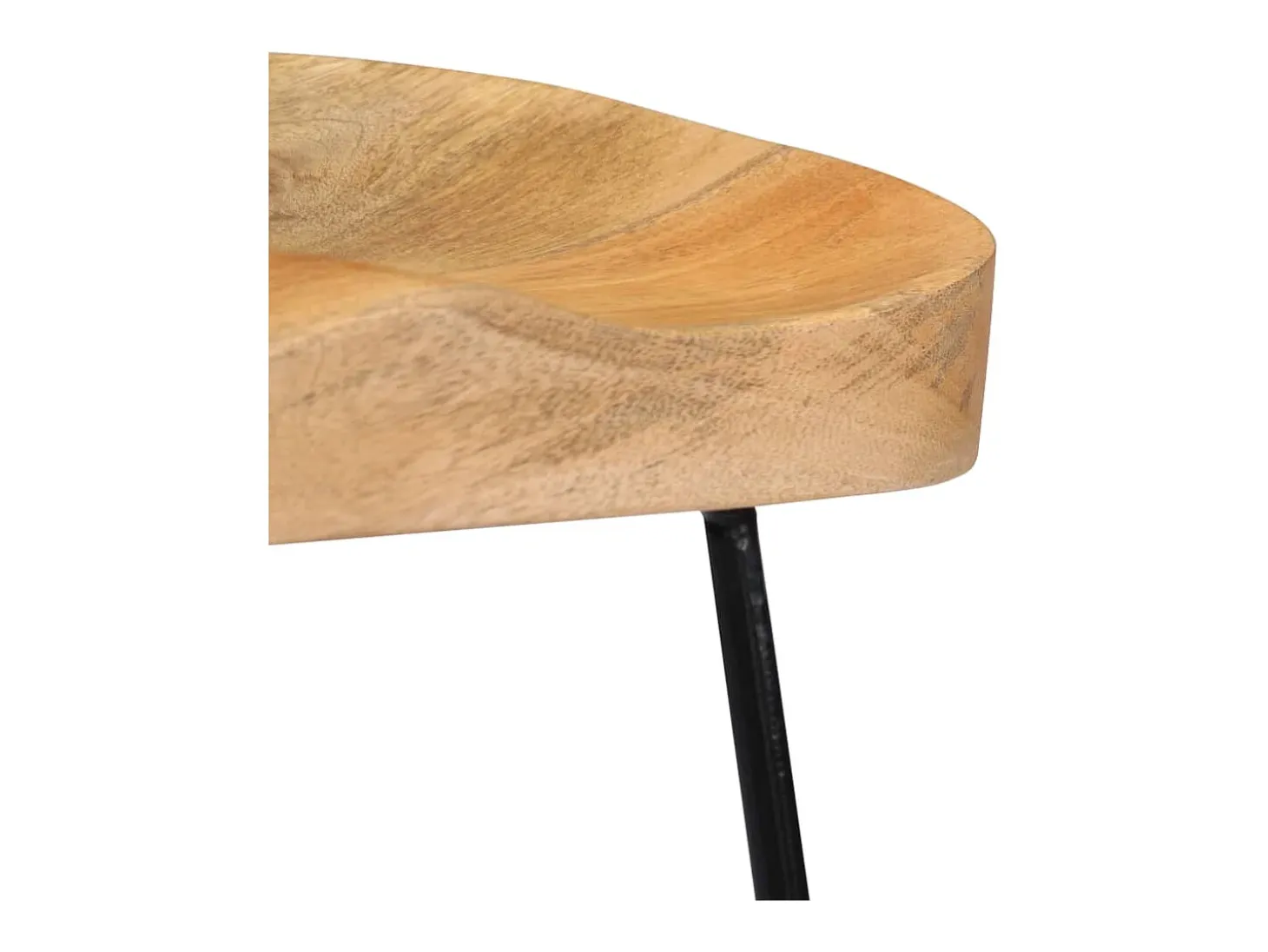 Taburetes de cocina gavin 2 unidades madera maciza de mango