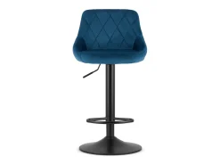 Taburetes giratorios Valora DAKA terciopelo azul base negra x2