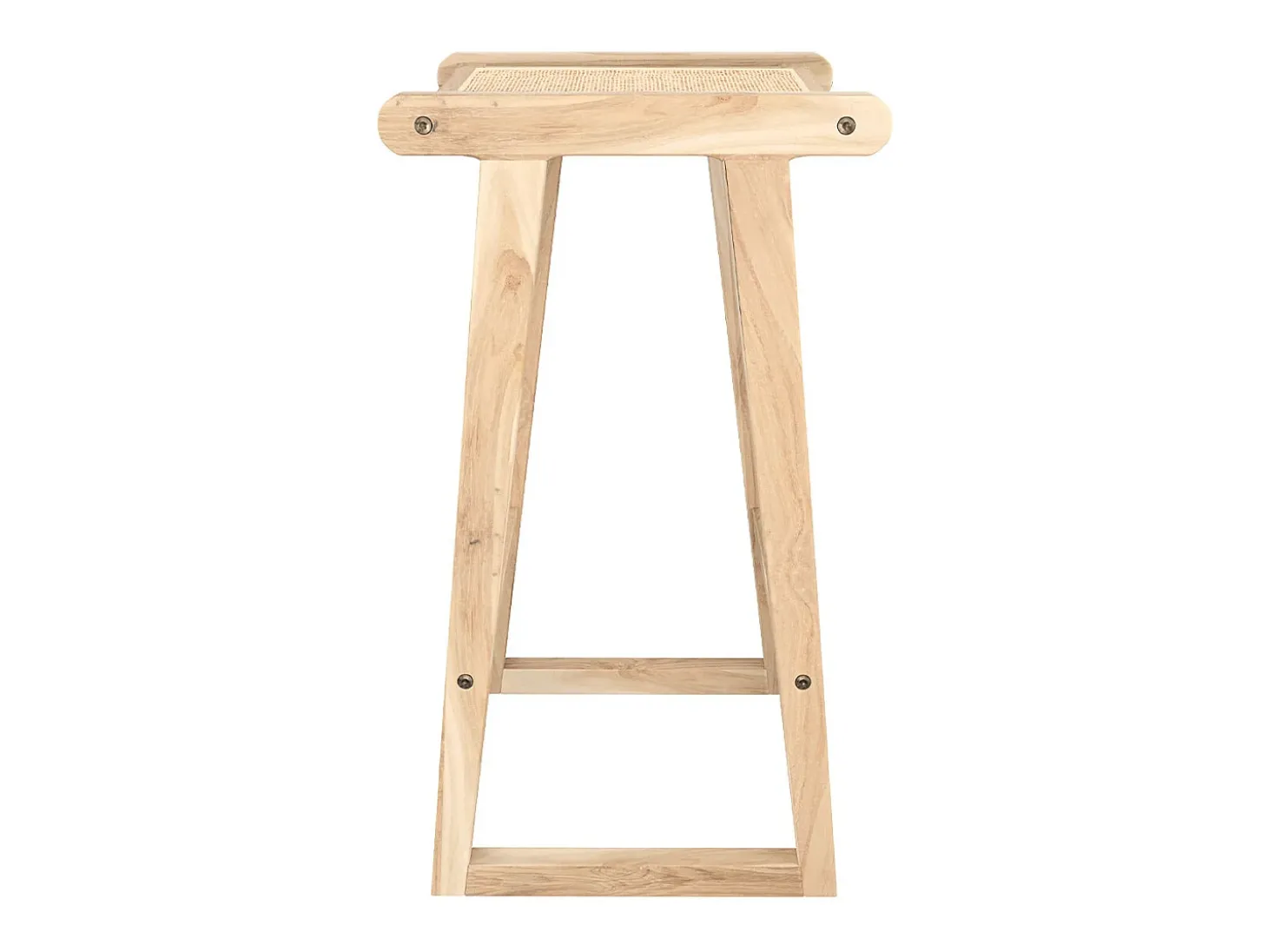 Taburetes para isla de cocina de teca y ratán natural 66 cm - Haida