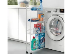 Étagère Multiuso 3 Étages FINO 4 de Metaltex. Finition Polytherm® Couleur Argent