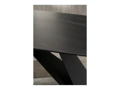 Thanos - Mesa fija (220 x 110 cm) en cerámica negra