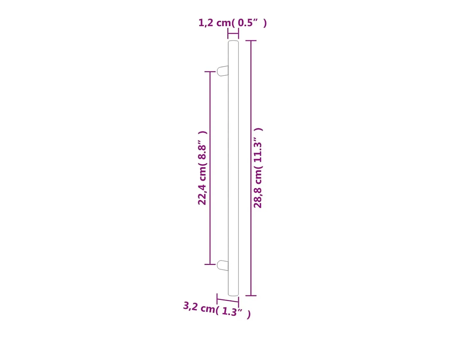 Tiradores para armarios 10 uds acero inoxidable dorado 224 mm