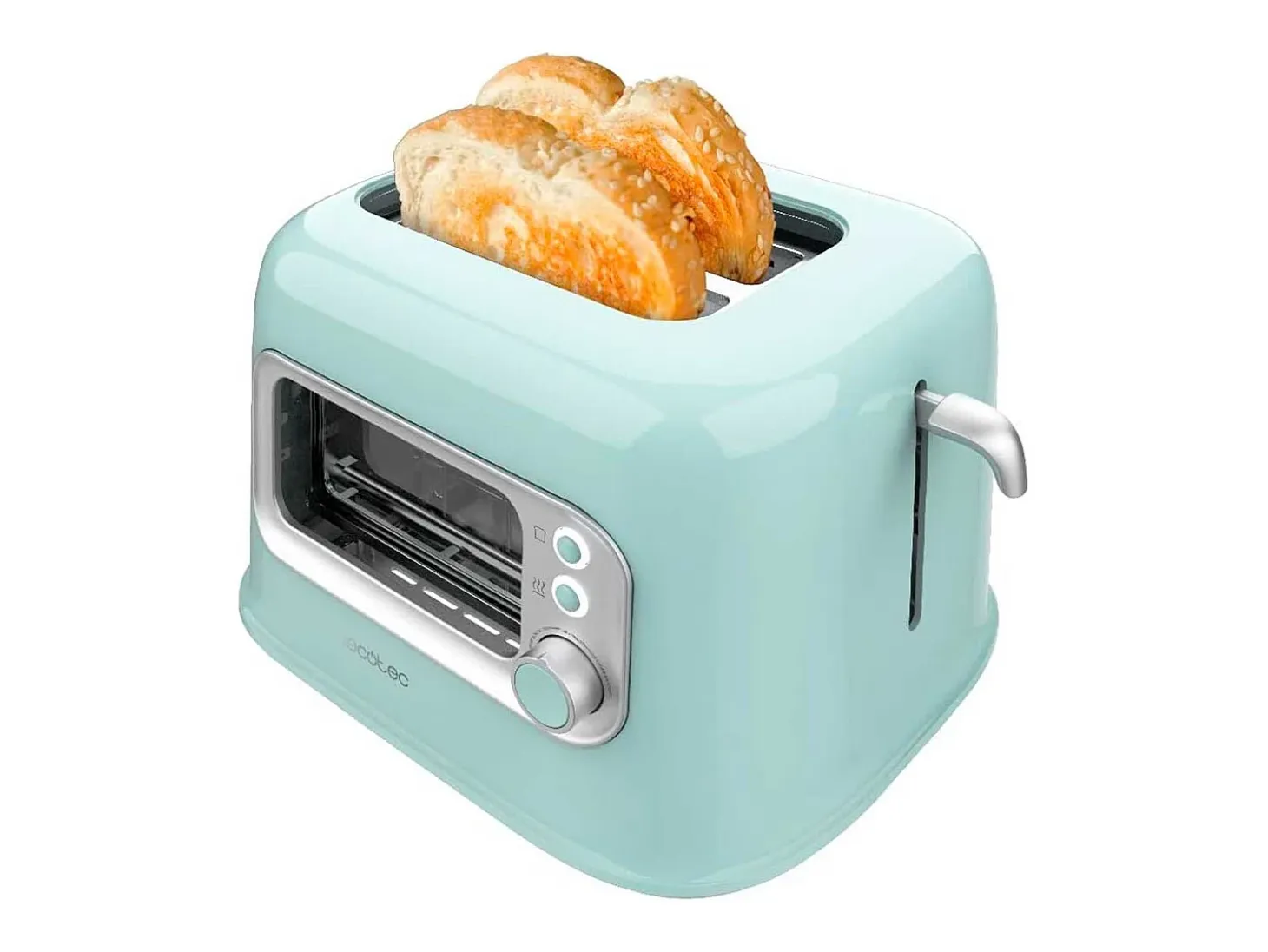 Tostador Cecotec RetroVision 700W diseño retro con ventana azul