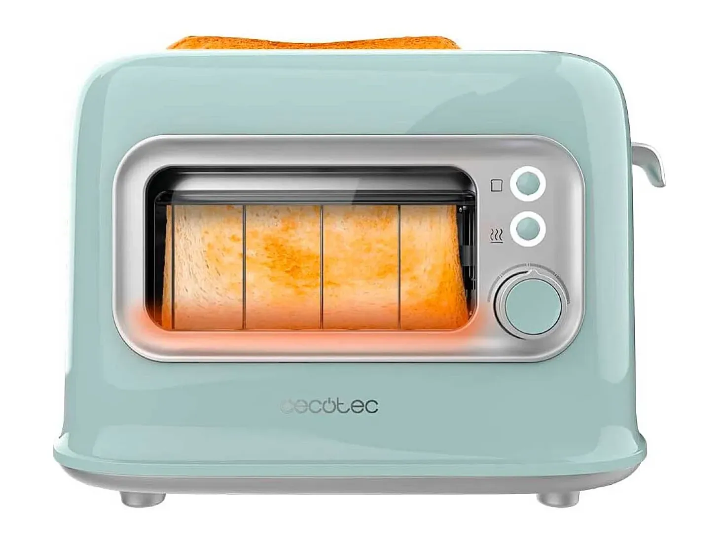 Tostador Cecotec RetroVision 700W diseño retro con ventana azul