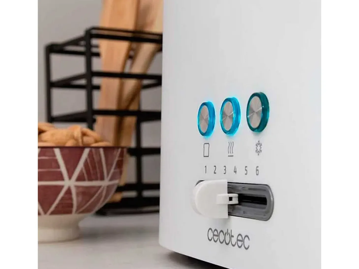 Tostadora de doble ranura Toast&Taste 16000 Extra Double White Cecotec 1630W blanco