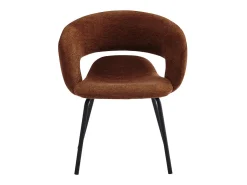 TRAVIS-Sillón de mesa de tela Luxury Terracota