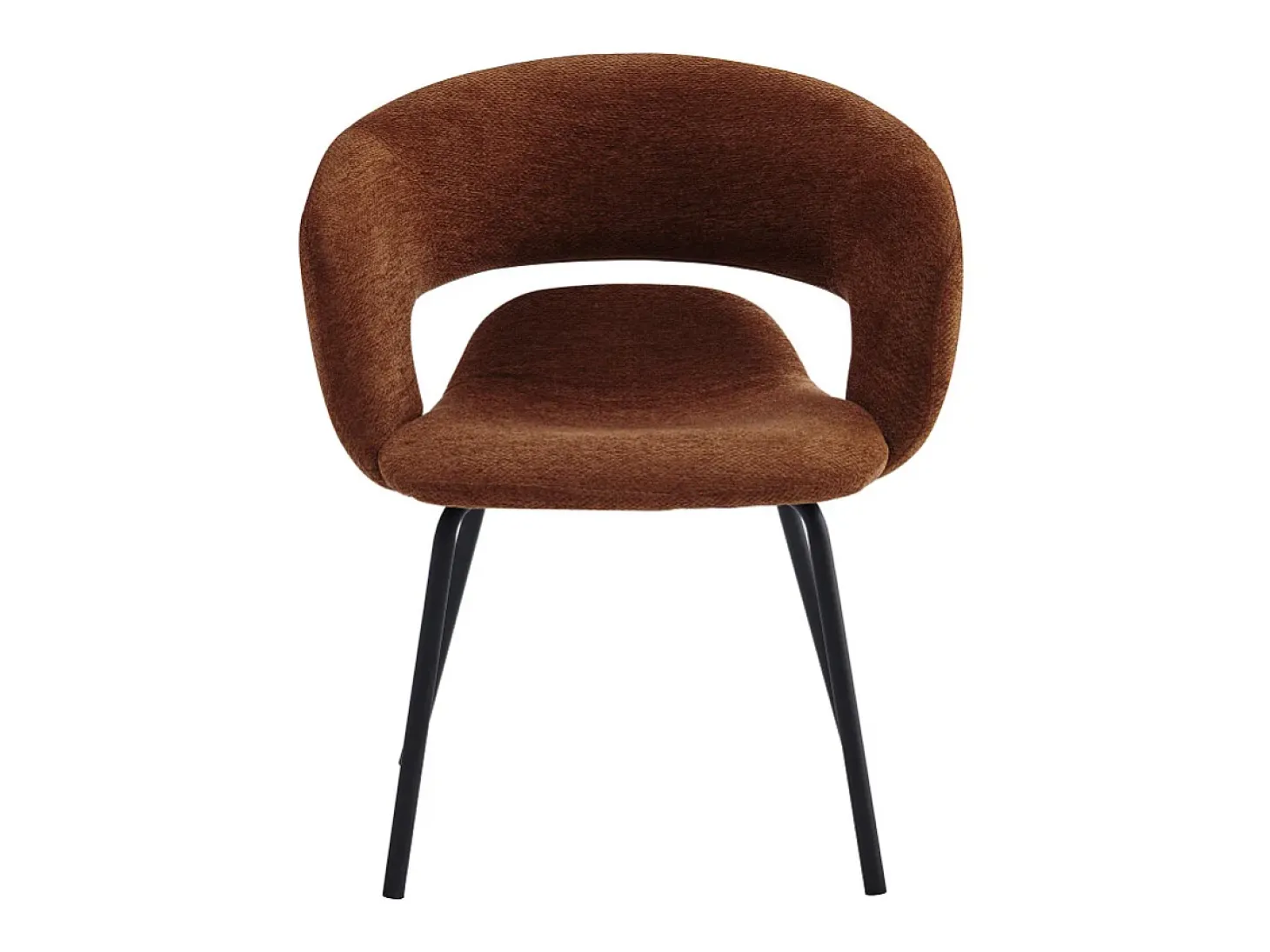 TRAVIS-Sillón de mesa de tela Luxury Terracota