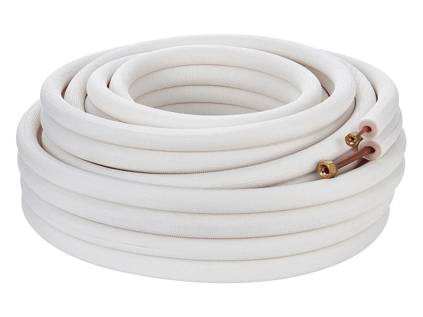 Tube SucceBuy Ensemble de Mini-Lignes Divisées 6,4 x 9,5 x 15240 mm, Tubes en Cuivre Isolés pour Courant Alternatif