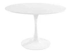 Tulipa mesa redonda moderna blanca 80 cm-Blanco-Diámetro 70 cm