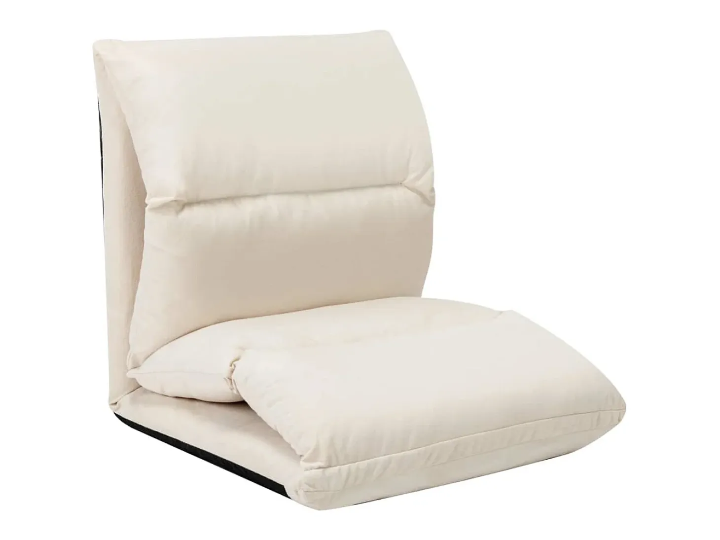 Tumbona de suelo plegable microfibra crema ES810978