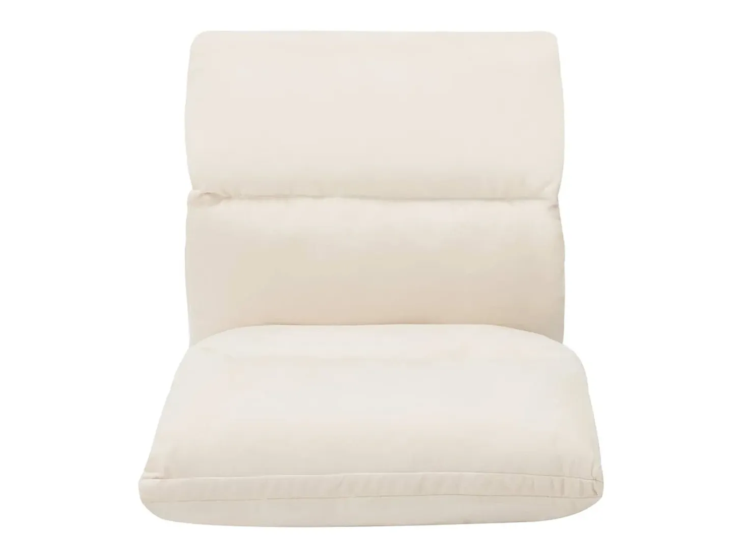 Tumbona de suelo plegable microfibra crema ES810978