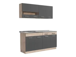 Unidad de cocina 160x84x60 cm gris