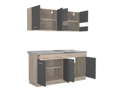 Unidad de cocina 160x84x60 cm gris