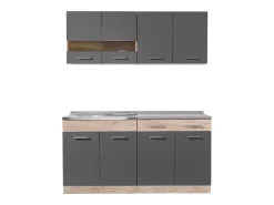 Unidad de cocina 160x84x60 cm gris