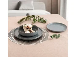 Vajilla Duna Quid 12 piezas 4 servicios diseño elegante gris