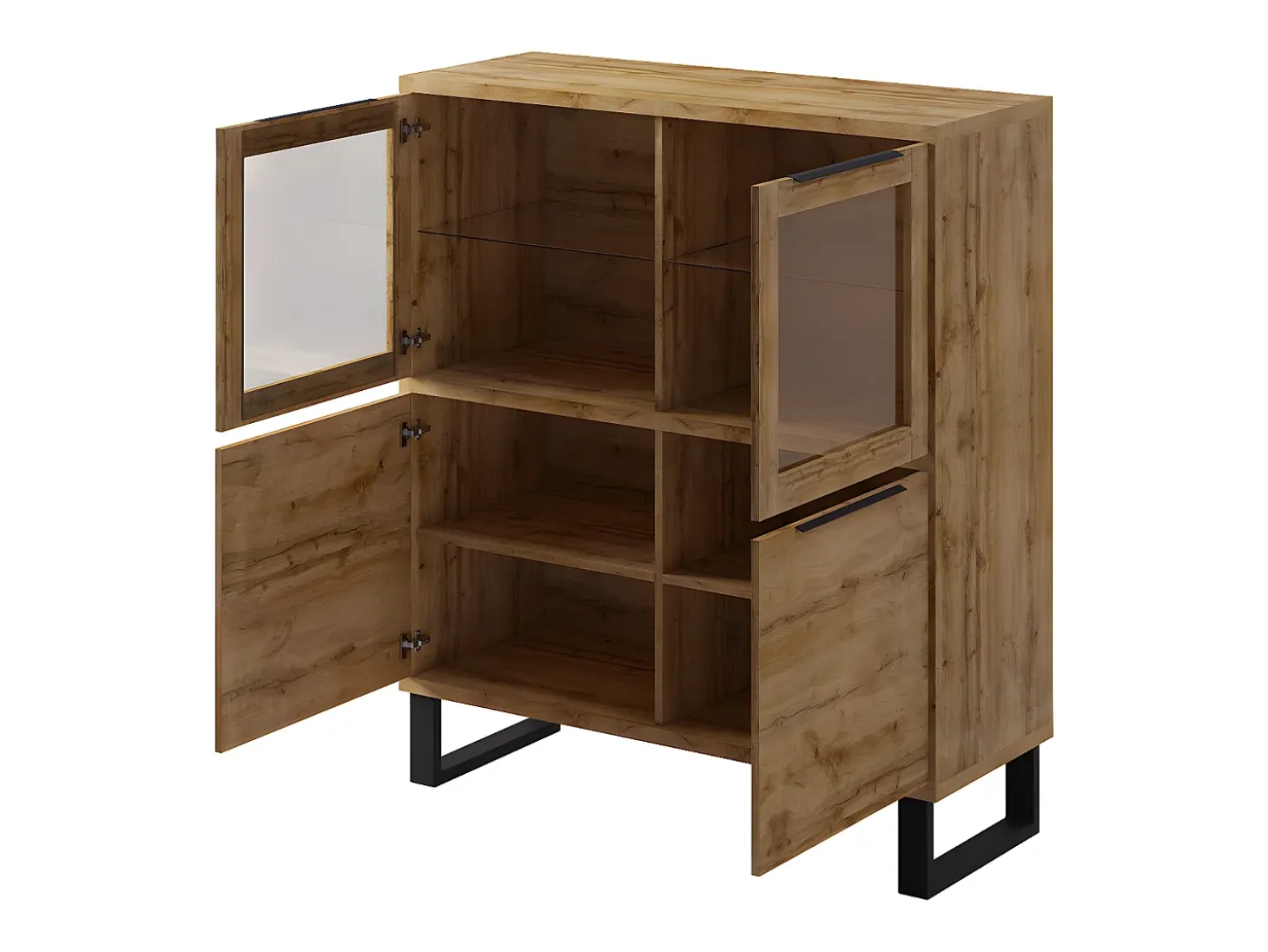 Vajillero 4 puertas Eden Madera y Metal