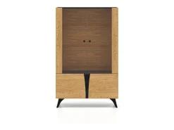 Vajillero 4 puertas Soah Madera y Negro