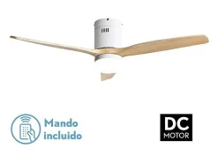Ventilador Dc Aguilon Blanco Haya Led Con Memoria De Color