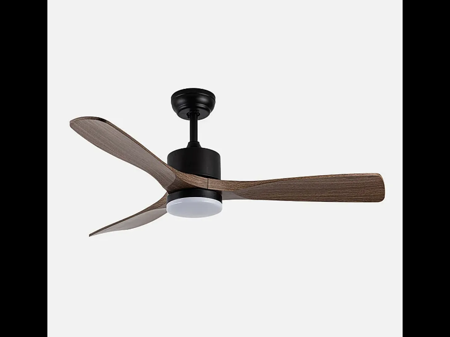 Ventilador Dc Azabache Negro Led 20w Con Temporizador