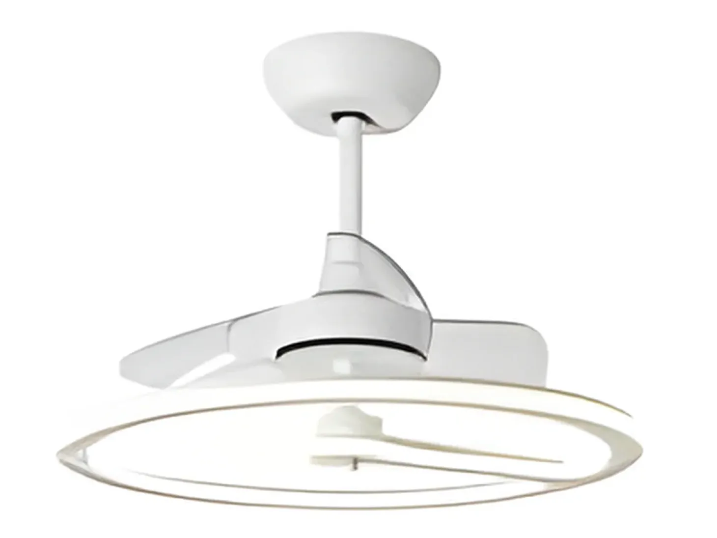 Ventilador Dc Chom Blanco Led Con Tres Temperaturas Y Control Remoto
