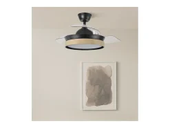 Ventilador Dc Iglu S Negro Led 3 Temperaturas Y Control Remoto