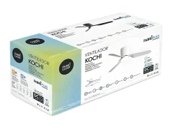 Ventilador Dc Kochi Blanco Led 3 Temperaturas Y Memoria De Color