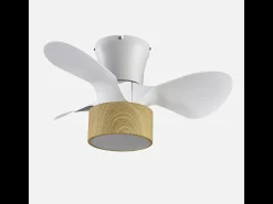 Ventilador Dc Kos Blanco Haya Led 24w Mando A Distancia Con Temporizador