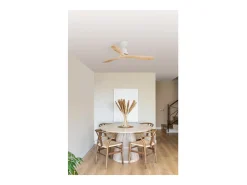 Ventilador Dc Lantau L Blanco Pino Control Remoto Funcion Inversa Faro