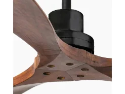 Ventilador Dc Lantau L Negro Nogal Control Remoto Funcion Inversa Faro