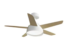 Ventilador Dc Lebeche Blanco Led 3 Temperaturas Control Remoto