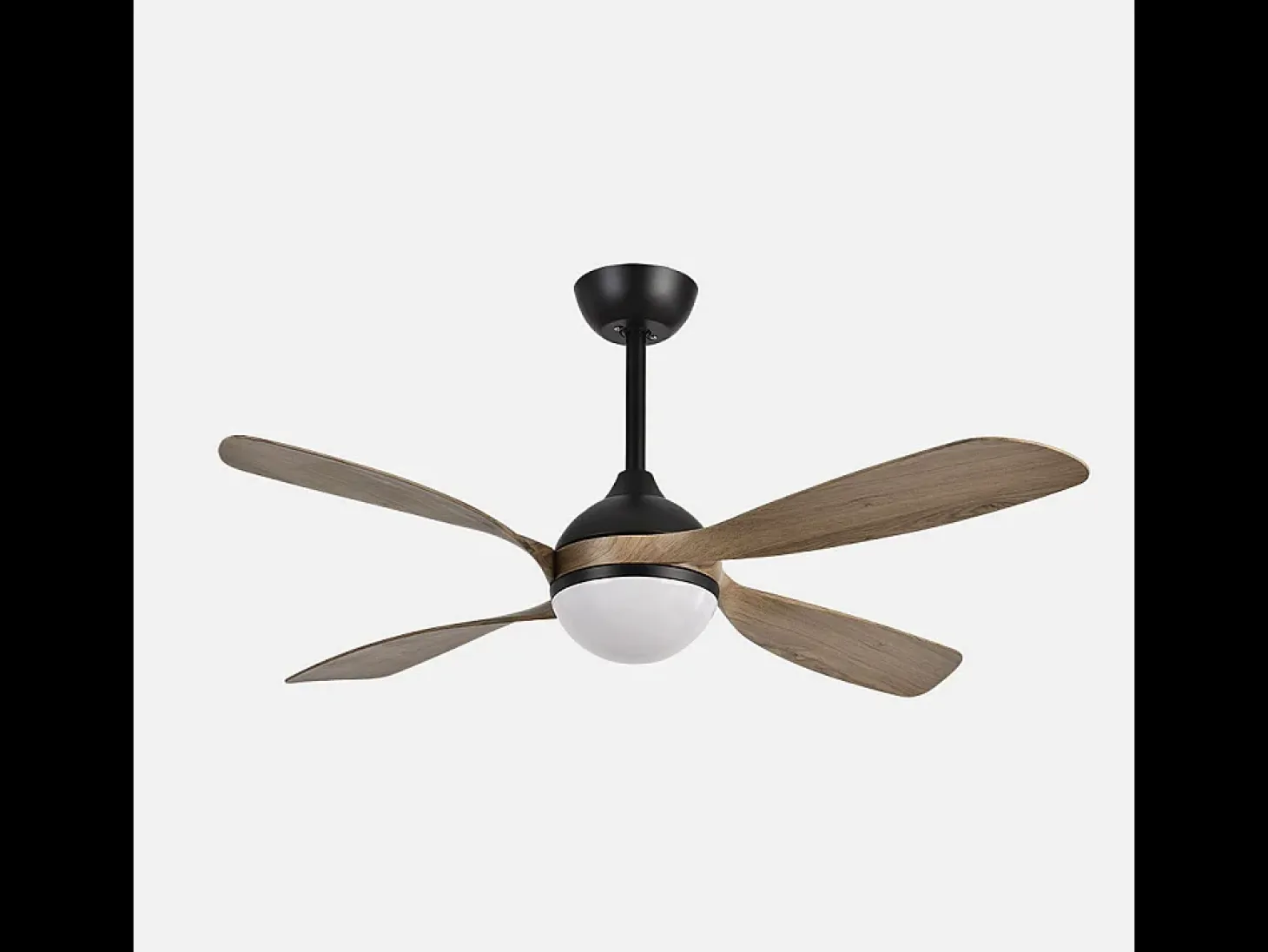 Ventilador Dc Livorno Negro Roble Led Integrado Con Cct Y Temporizador
