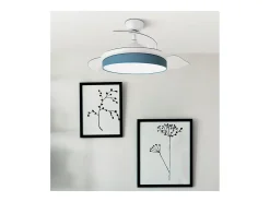 Ventilador DC Moda blanco/azul LED 91 cm con mando y memoria