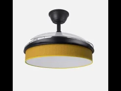 Ventilador Dc Moda Negro Amarillo Mando Distancia Funcion Inversa