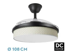 Ventilador Dc Moda Negro Mando Distancia Funcion Inversa
