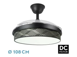 Ventilador Dc Moda Negro Gris Mando Distancia Funcion Inversa