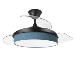 Ventilador DC Moda negro/azul LED 91 cm con mando