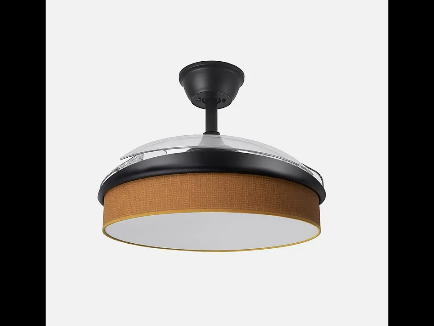 Ventilador DC Moda negro/naranja LED 91 cm con mando