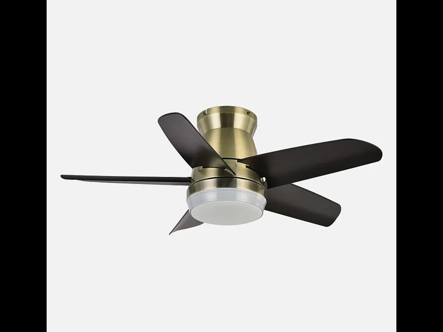 Ventilador Dc Neutron Dorado Led 3 Posiciones Y Mando A Distancia